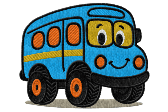 Cute Cartoon School Bus Embroidery Review
