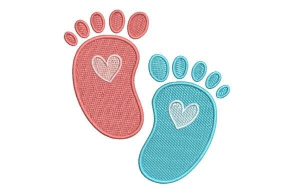 Cute Pink and Blue Baby Footprints Review