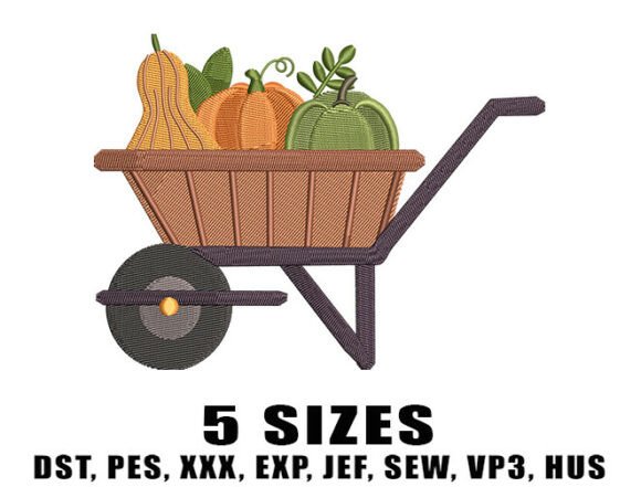 Fall Wheelbarrow Embroidery Design Review