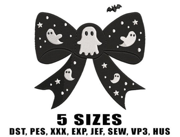 Halloween Bow Ghost Embroidery Design Review
