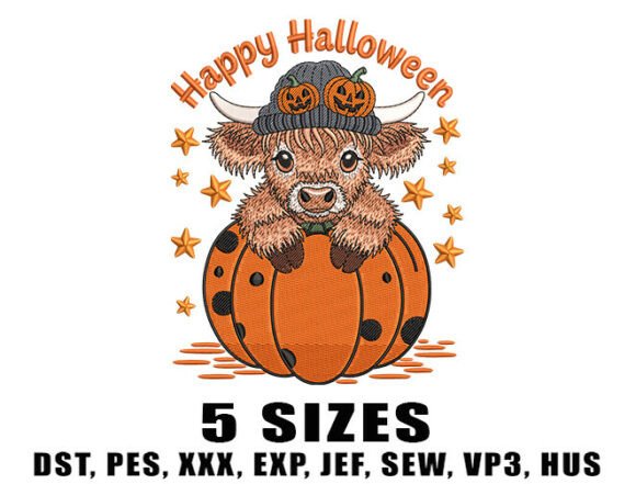 Highland Cow Pumpkin Embroidery Designs Review