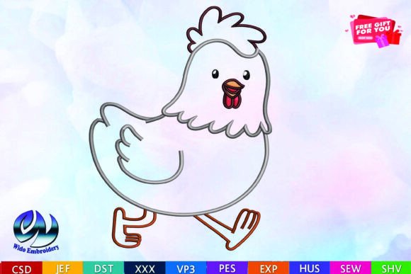 Review: Chicken Embroidery Design, 10 Formats