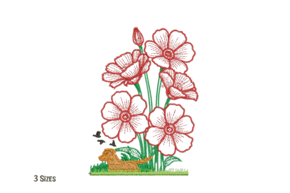 Review: Floral Dog Bird Embroidery Design for Apparel