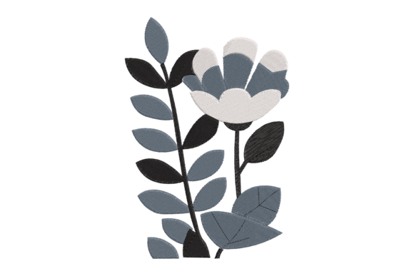 Review: Modern Blue White Floral Embroidery