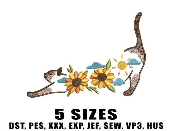 Review: Stretch Cat Sunflowers Embroidery Design