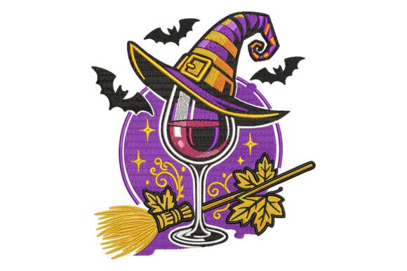Reviewing Witch Wine Glass Halloween Embroidery